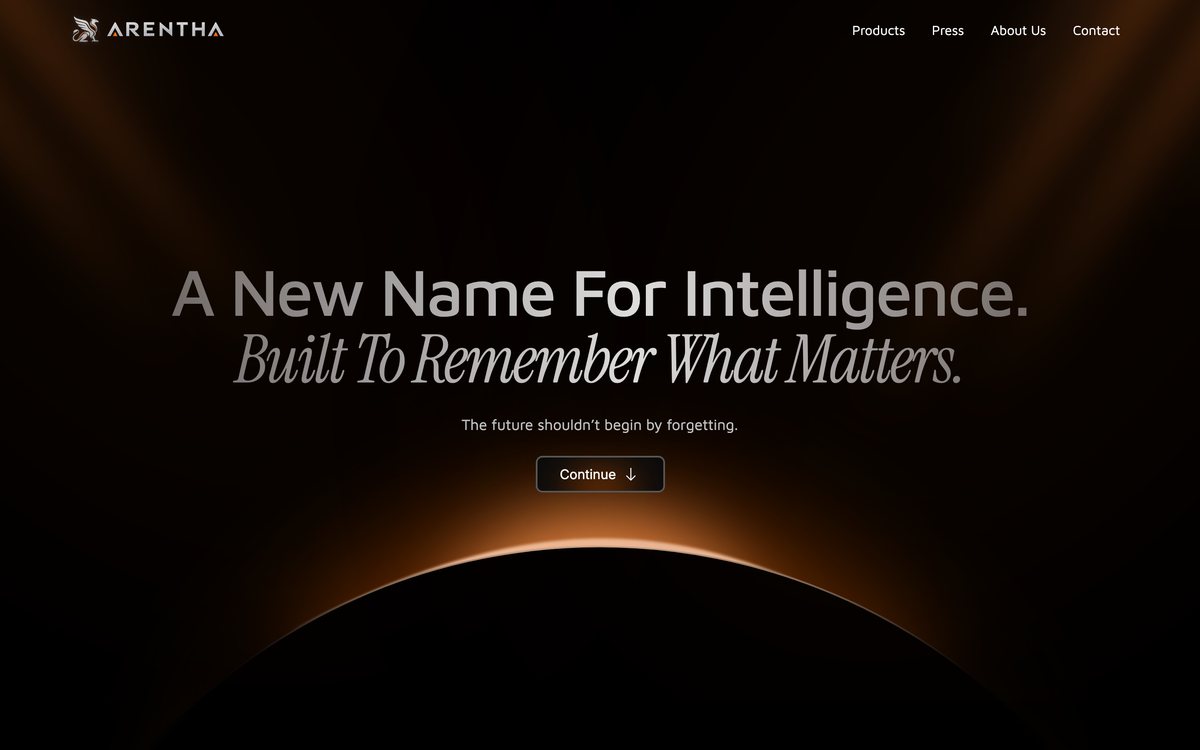 Arentha homepage